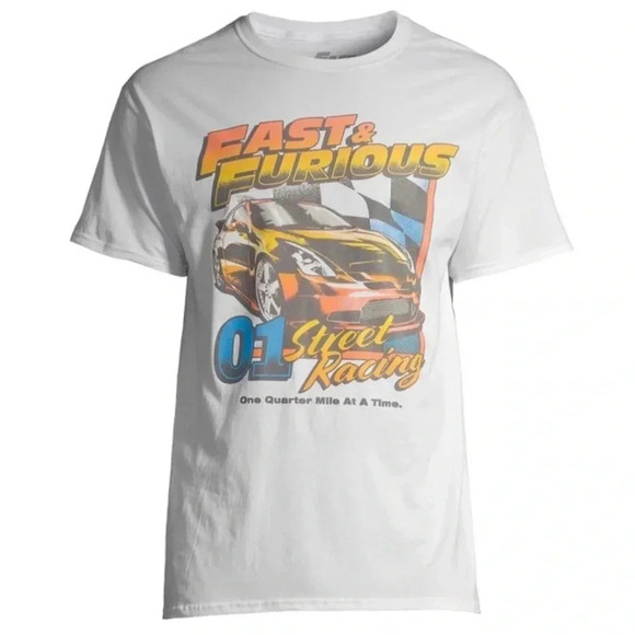 Men's FAST & FURIOUS Street Racing Graphic T-Shirt Size XL 46/48 100% Cotton NWT - Picture 1 of 4